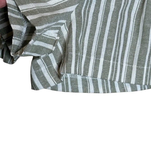 Altar’d State Stripe Shorts Linen Blend Pockets Mint Women’s Size Small New - Picture 4 of 9